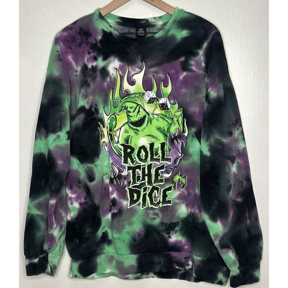 Disney / Hot Topic Other - OOGIE BOOGIE Sweatshirt Medium The Nightmare Before Christmas Tie-Dye Dice Crew